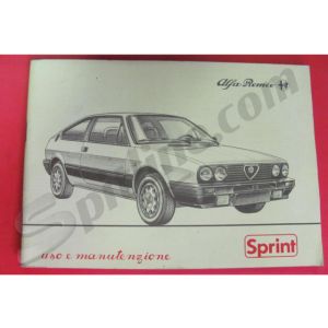 Libretto uso e manutenzione usato Alfa Romeo Alfasud Sprint (Pubblic. '83)