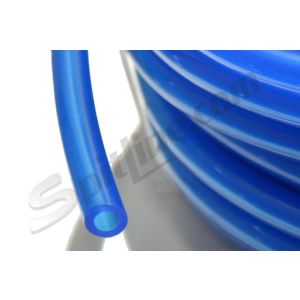Tubo benzina o passaggio olio 7x12 in PVC traspartente azzurro - 50 cm.