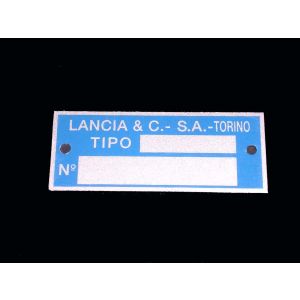 Targhetta identificativa cambio - telaio Lancia Fulvia, Appia, etc.